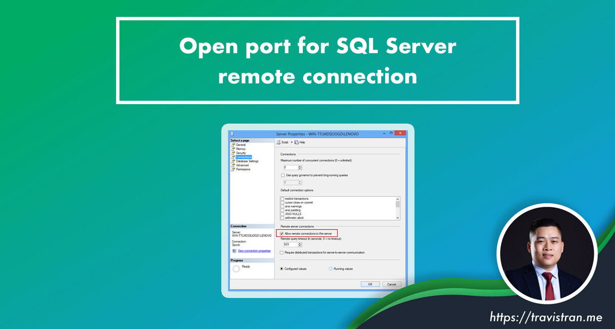 Open port for SQL Server remote connection 1