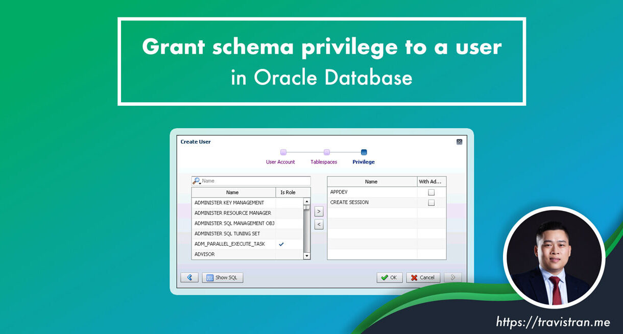Oracle DB Grant Privilege on all objects in a Schema to a user 1