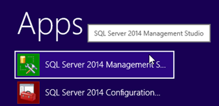 Launch SQL Server Management Studio