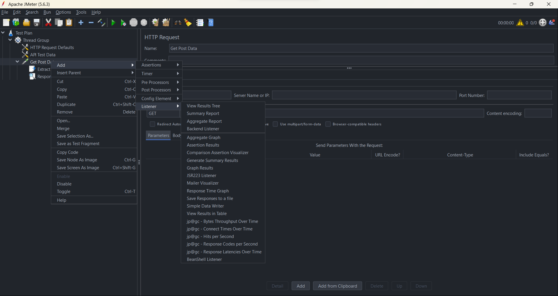 Add Listener in JMeter