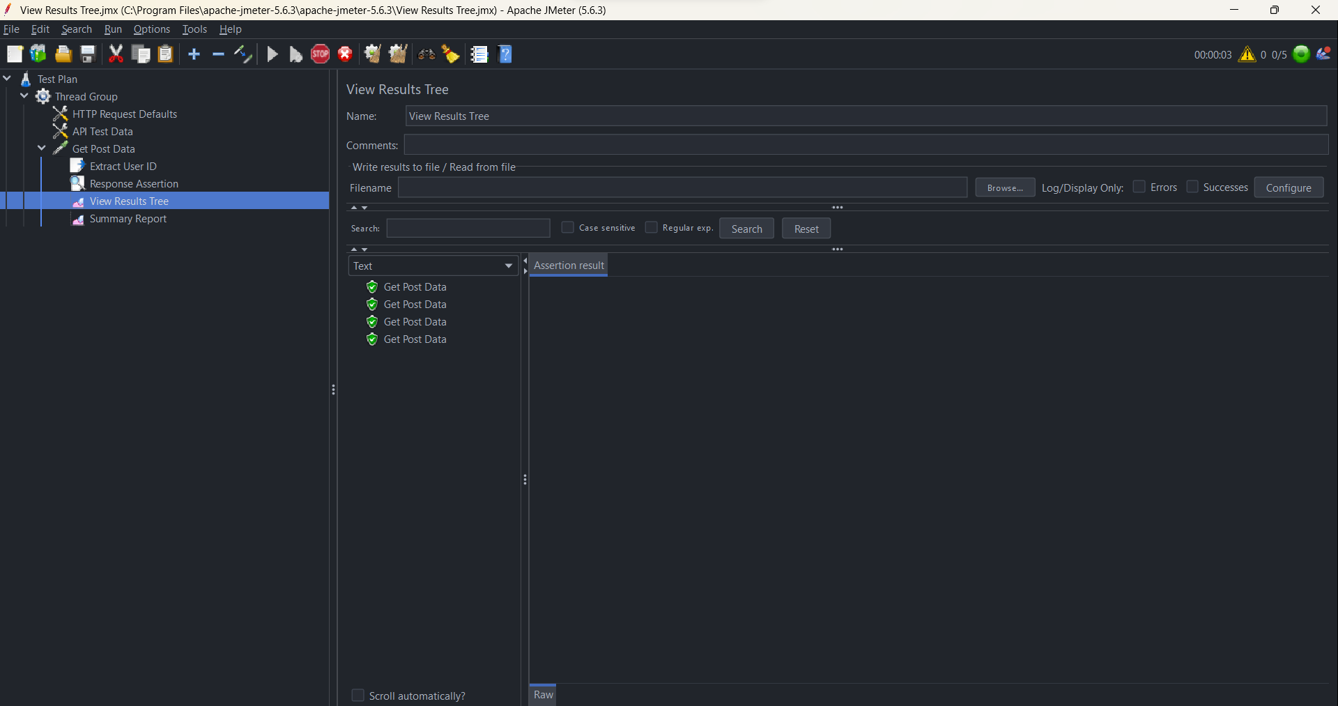JMeter View Results Tree