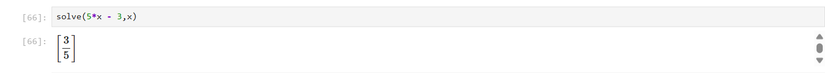 Solving a linear equation with SymPy.