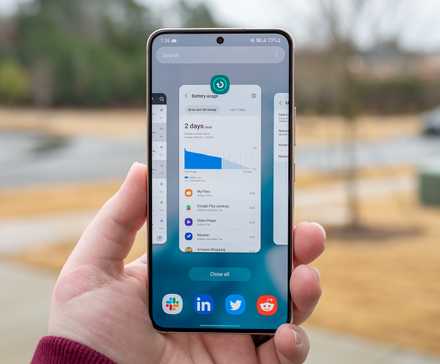 Samsung Galaxy S22's overview menu