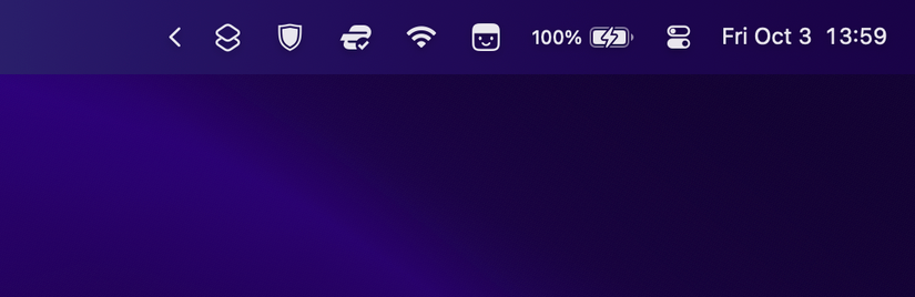 A tidy macOS menu bar thanks to free app Ice.