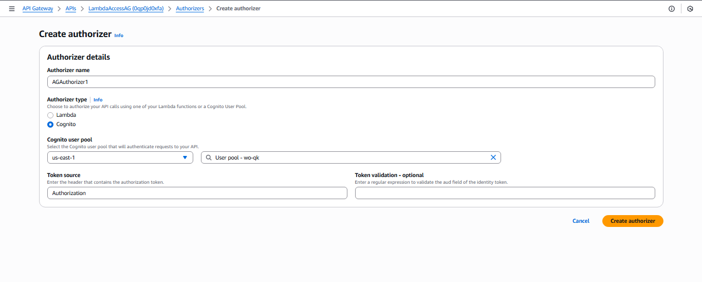 Authorizer1 Configuration
