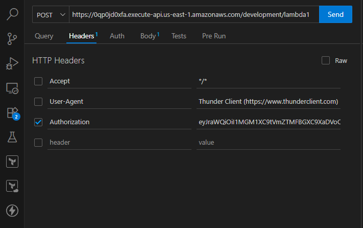 Add Token to Request Header