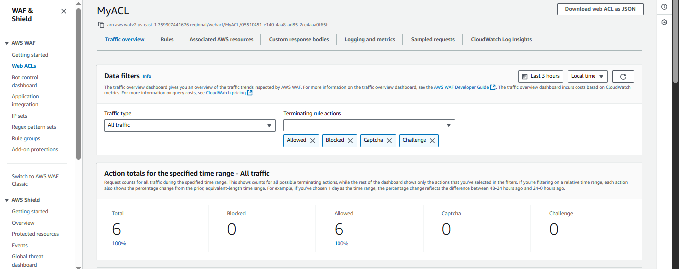 WAF - Traffic details