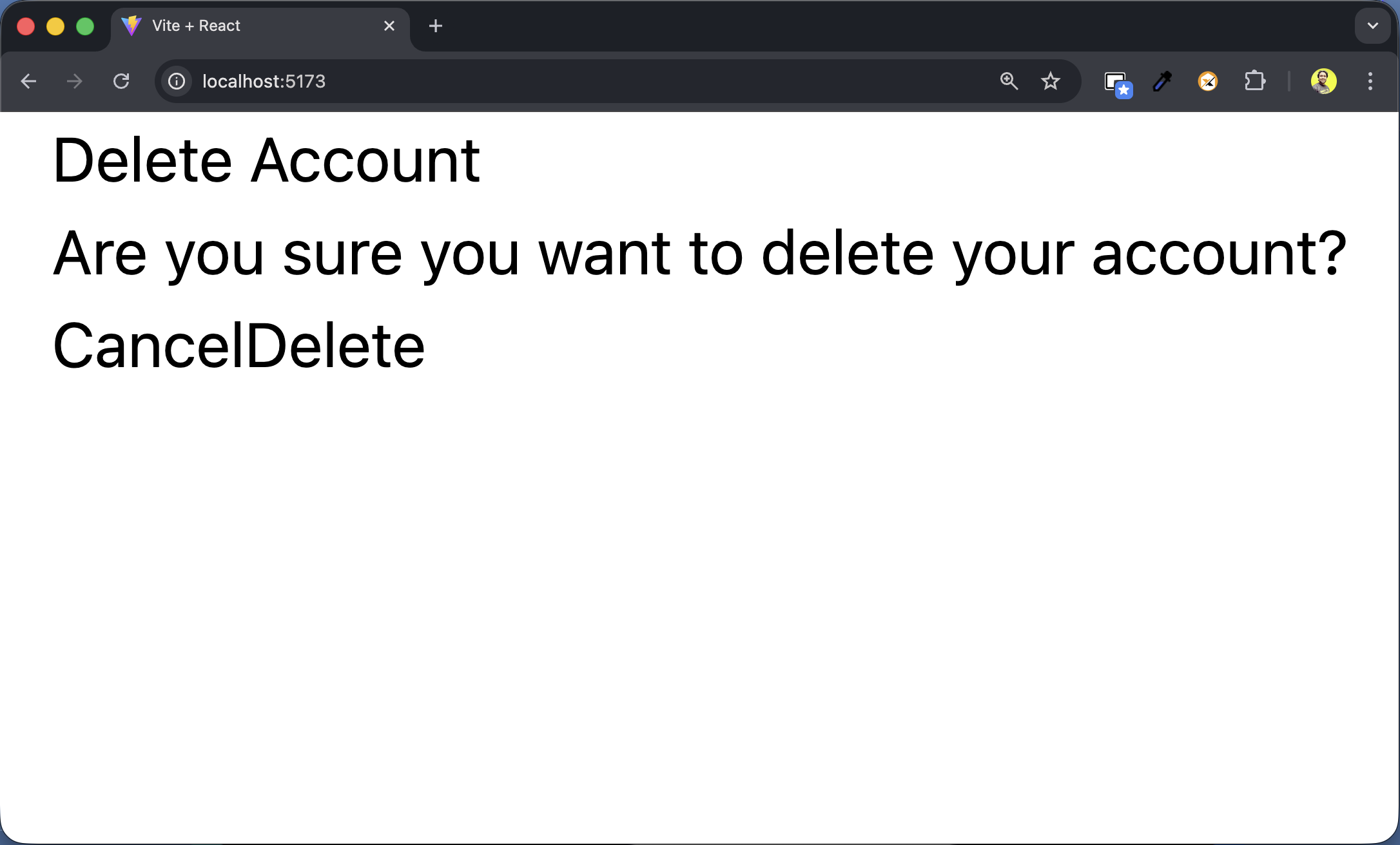 messy modal without style