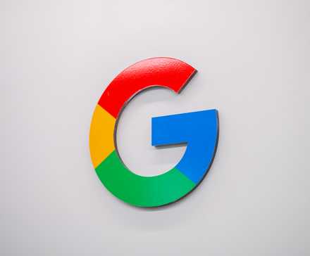 The Google logo on a wall.