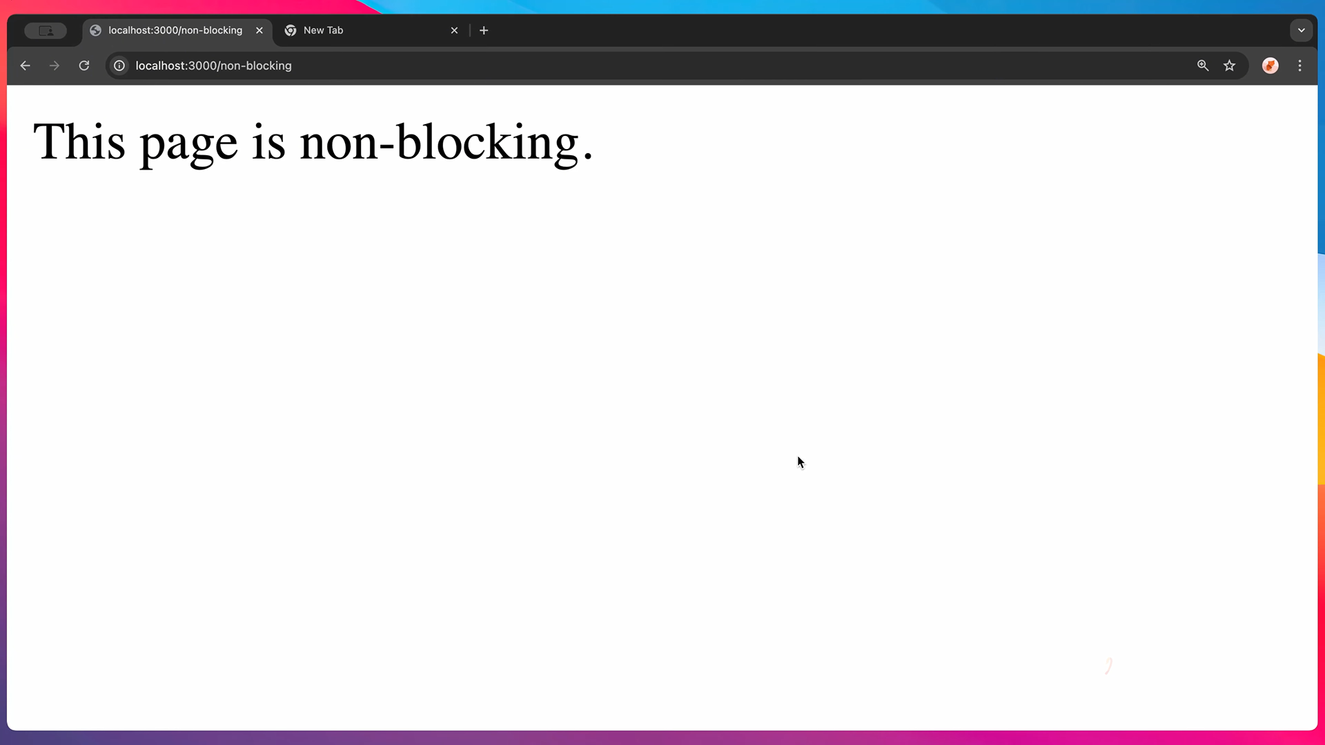 Non-blocking Browser
