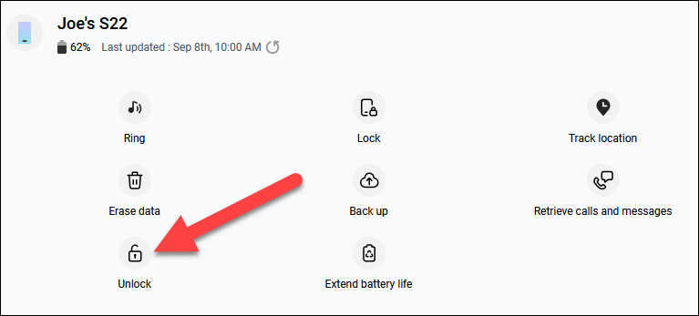 Select the "Unlock" tool.